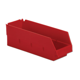 Red Shelf Bin