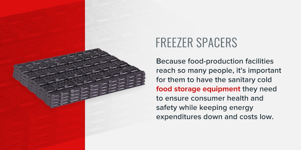food storage equipment in freezer spacers