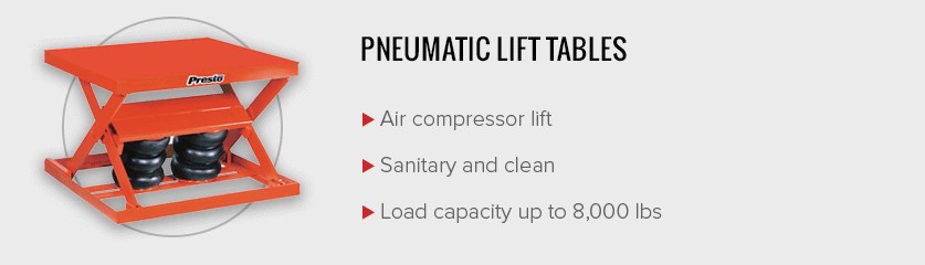 Pneumatic Lift Tables